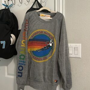 AVIATOR NATION SWEATSHIRT - HEATHER GREY